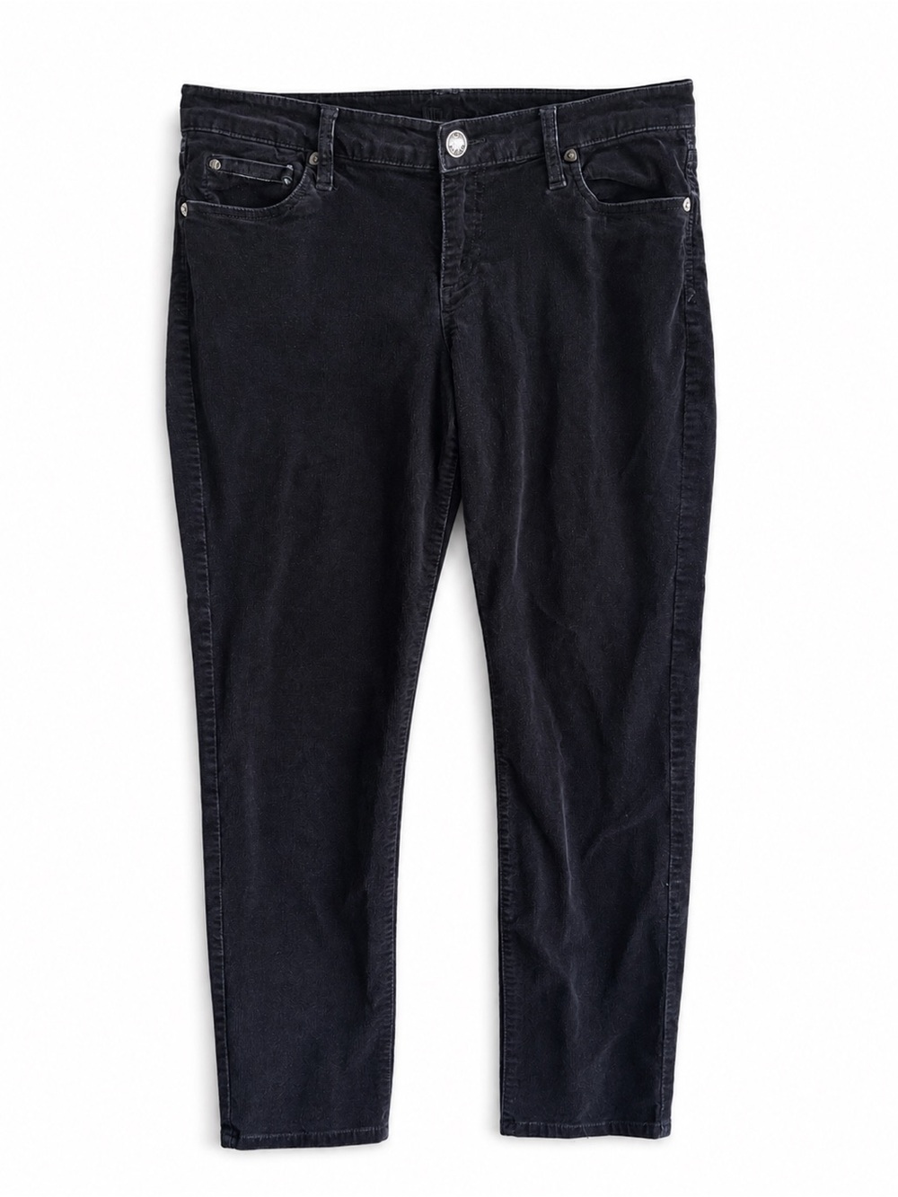 Corduroy Kut from the Kloth Straight Leg Pants in Black Size 10